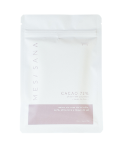 Barra Chocolate Mesa Sana 72% Cacao con Relleno Salty Coffee, 70g