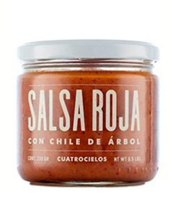 Salsa Roja con Chile de Árbol Cuatro Cielos, 230g