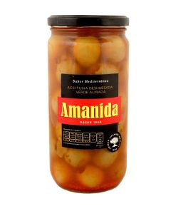 Aceitunas Verdes Aliñadas sin Hueso Amanida, 660g